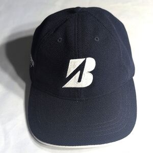 Bridgestone Hat Cap Adjustable Blue Spell Out Embroidered Golf Mens